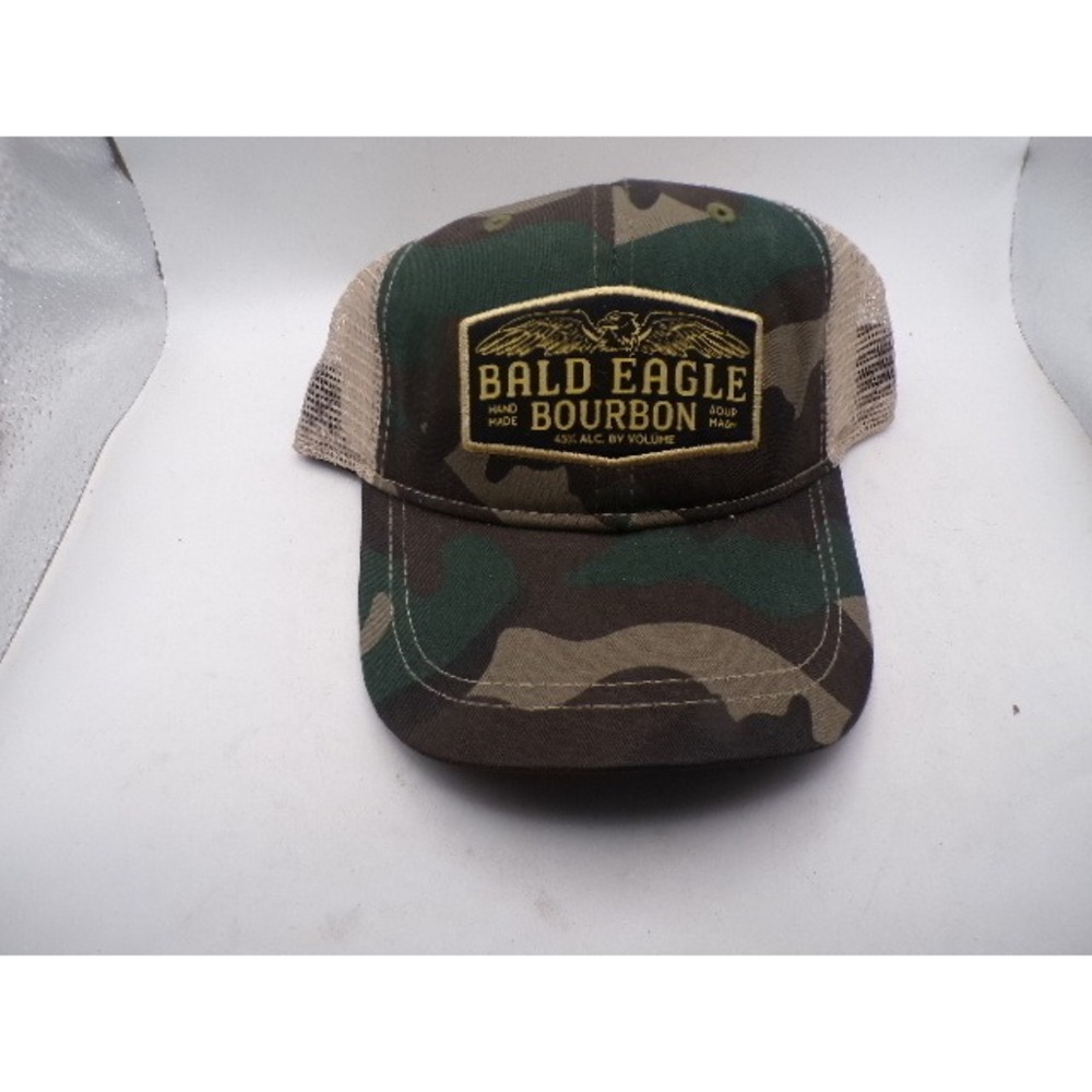 Bald Eagle Bourbon Camo Trucker Hat Infinity Snapback Mesh Baseball Cap Camoufla